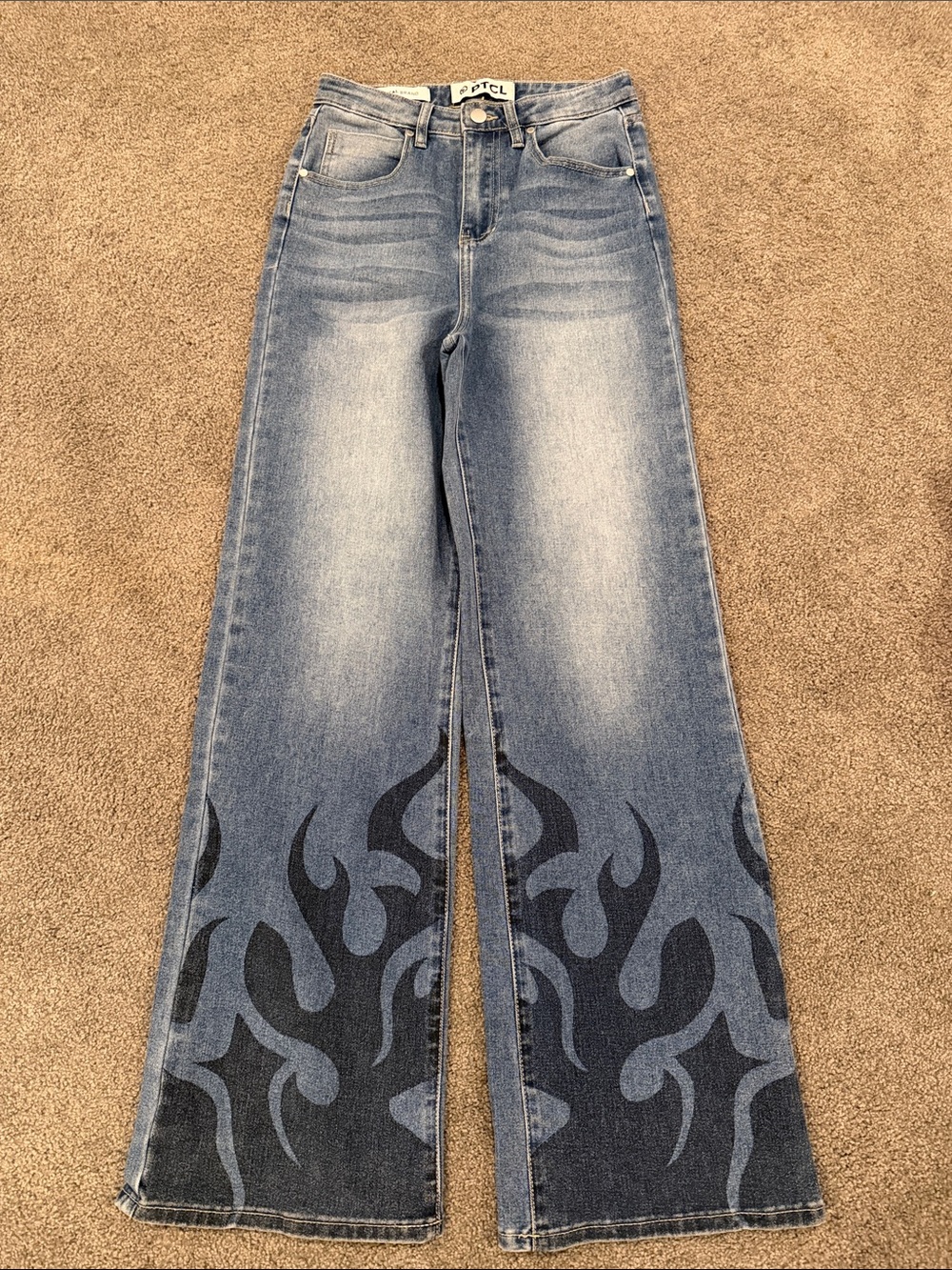 PTCL Women's Blue Flame Wide-Leg Jeans
